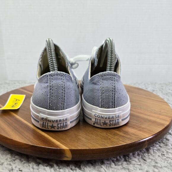 Converse CTAS All Star Ox Low Blue Perforated Casual Y2K Daily Sneakers Womens 8 - Picture 2 of 13